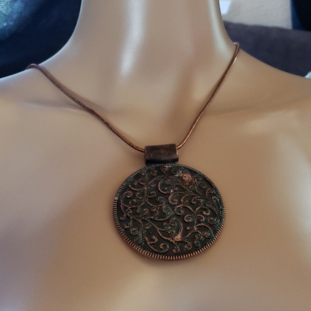 Copper statement necklace